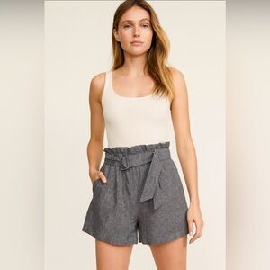Gray Belted Shorts, Size L, M, New With Tags